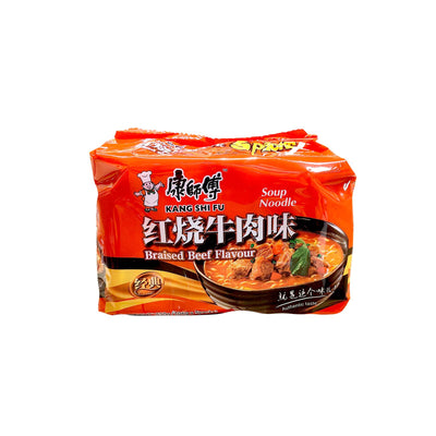 Kang Shi Fu Braised Artificial Beef Flavour Instant Noodle Soup 106g x 5